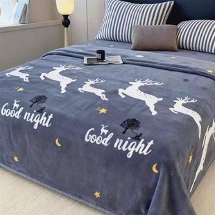 冬季珊瑚绒床单加绒加厚双面毛绒法兰绒学生宿舍冬天毛毯铺床毯子