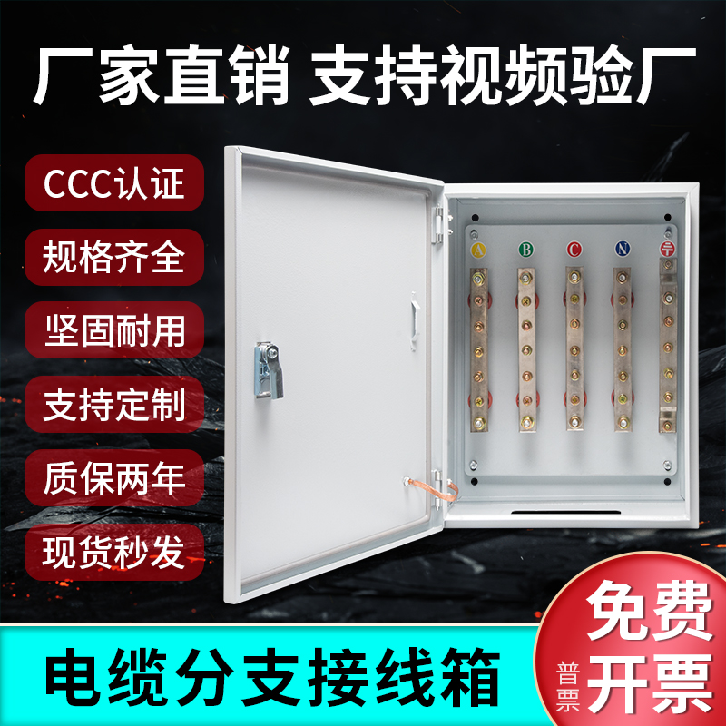 低压电缆分支箱1KV矿物铜排T接箱转接箱分线箱接线端子分流箱定制