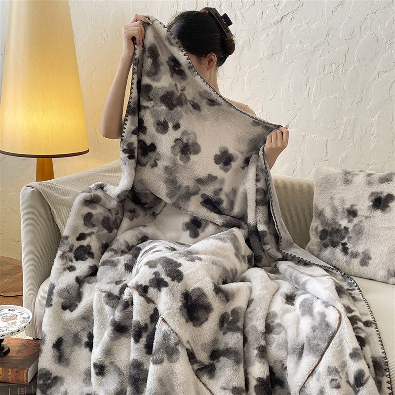 美拉德兔毛抱枕毯子两用汽车沙发靠垫水墨风办公室午休枕头被盖毯,居家布艺,抱枕被,淘宝优惠券,粉丝福利购,淘宝优惠卷