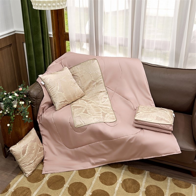 金叶子全棉浮雕提花抱枕被两用沙发靠枕办公室靠垫午睡汽车空调被