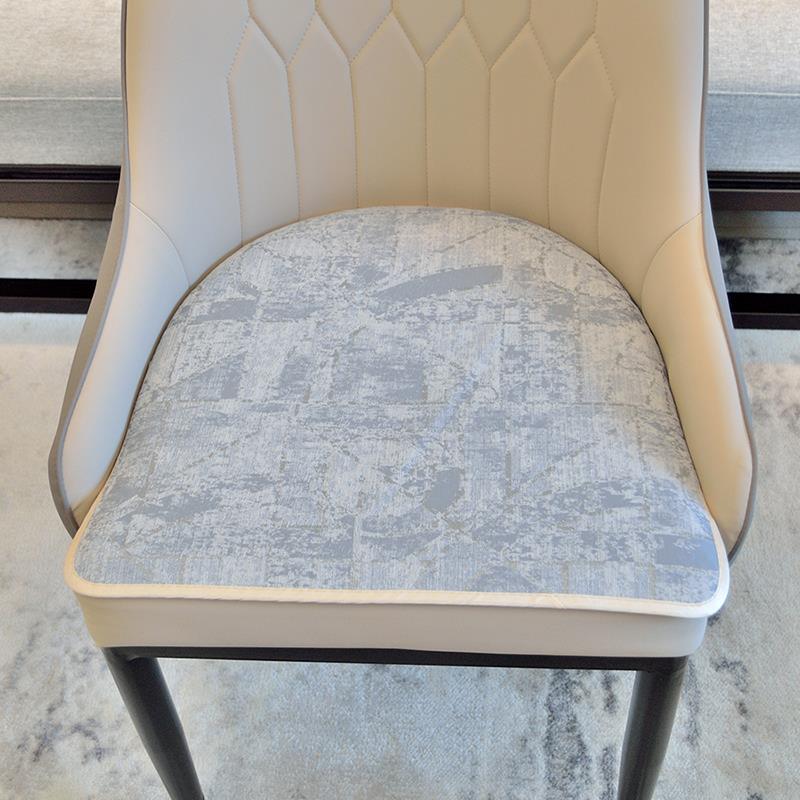 四季通用座垫高档马蹄形皮餐椅坐垫轻奢简约弧形U形餐桌椅垫防滑