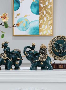 创意家居酒柜装饰品大象摆件简约客厅电视柜软装摆设乔迁结婚礼物