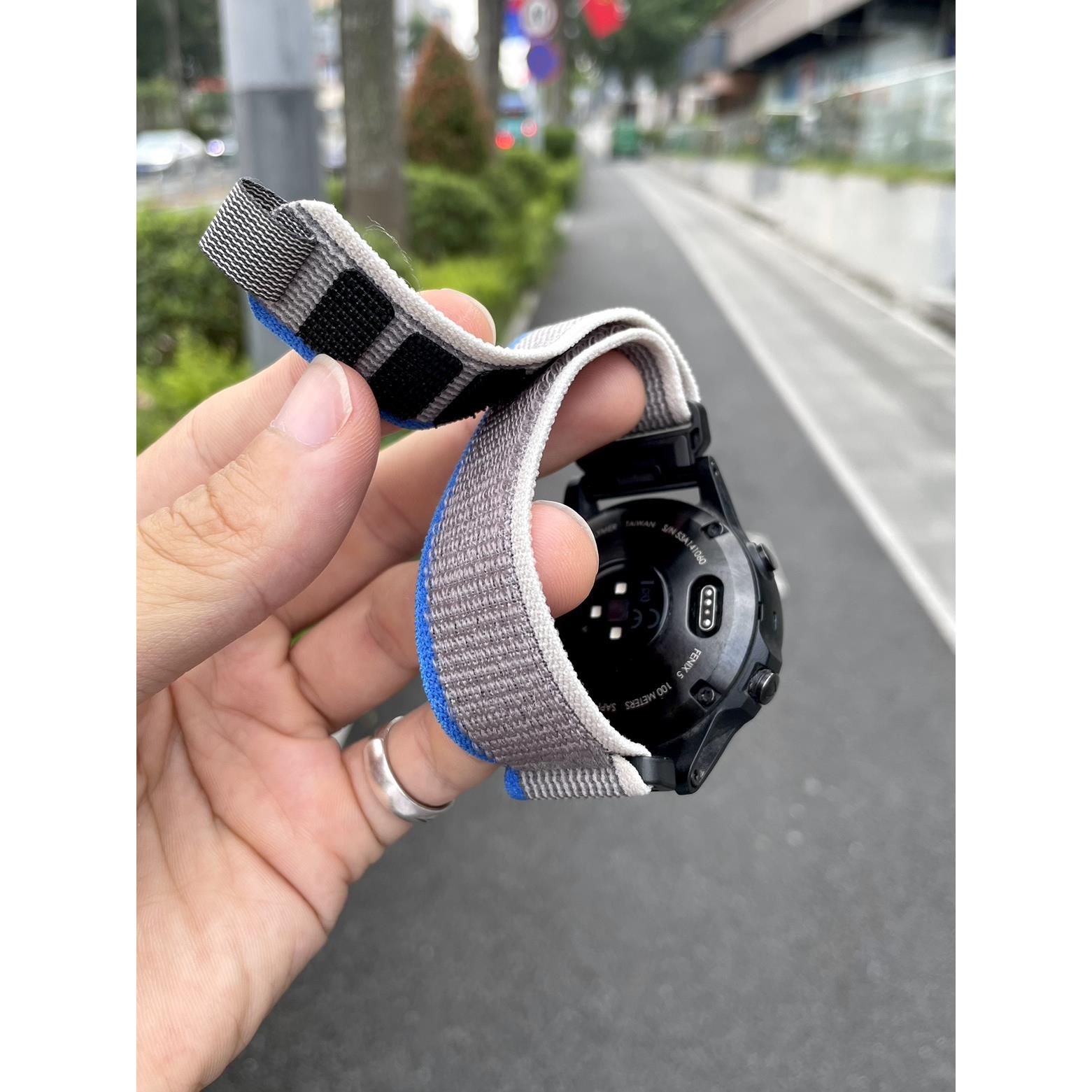 卡客适用佳明手表Fenix5表带7pro软绒布6x魔术贴野径泰铁时飞耐时