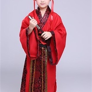 古装汉服双绕曲裾唐装表演服国学成人礼汉服女古代演出服大臣服装