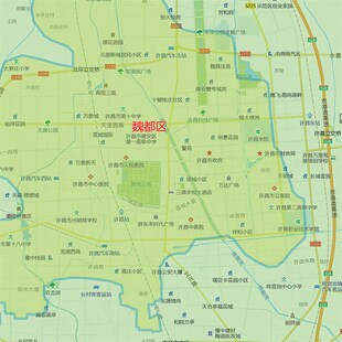 2024新款许昌市地图贴图办公室挂图高清防水墙壁贴超大装饰画定制