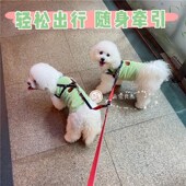 狗狗牵引绳一拖二遛狗绳子双头两只宠物泰迪比熊狗链子