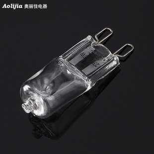 烤箱燈泡 G9鹵素鹵鎢燈珠腳插腳香薰耐高溫?zé)糁?500度25W暖黃光