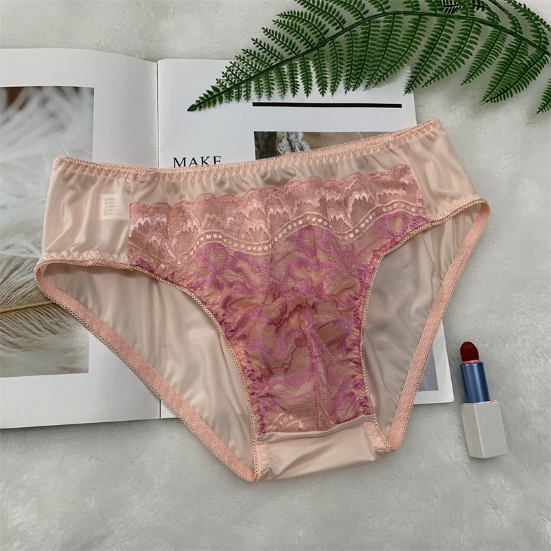 时尚日单新款男丝滑弹力缎面丝柔软贴身面料女版男式日常性感内裤