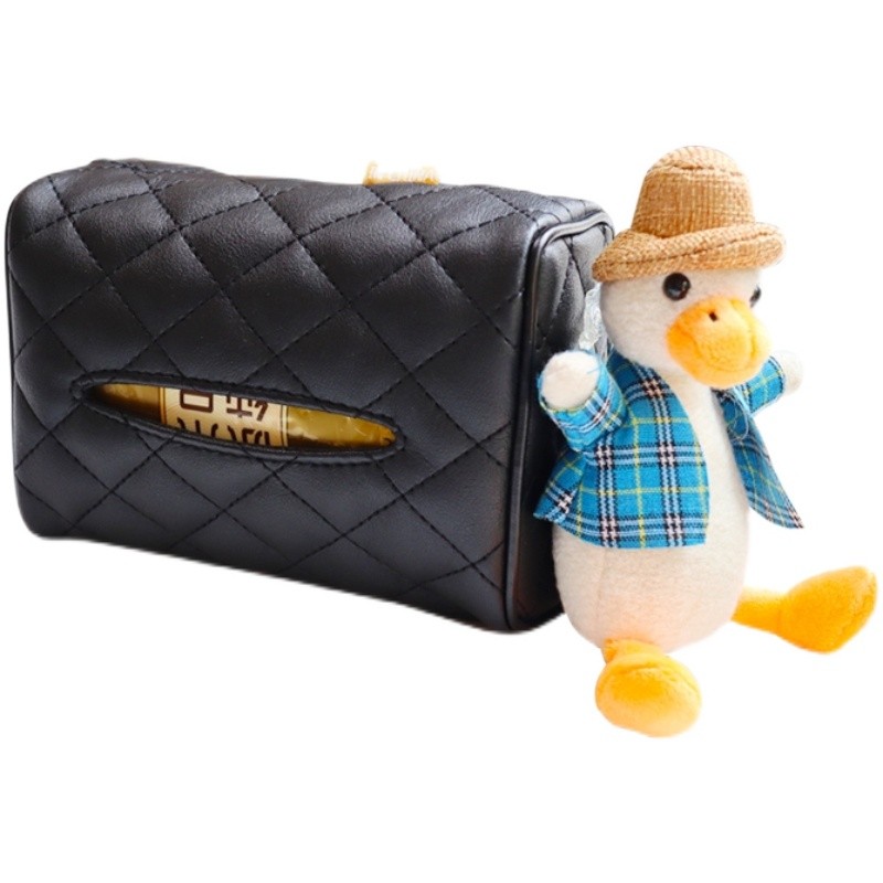 车载卡通毛绒汽车用品纸巾抽纸盒车内挂式扣遮阳板扶手网红抽巾盒