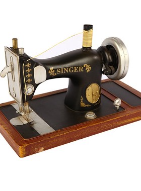 怀旧老式缝纫机模型复古铁艺道具店面摆设橱窗服装店装饰品摆件