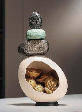 时来运转玄关钥匙收纳摆件入户门口置物架前台装饰品乔迁新居礼品