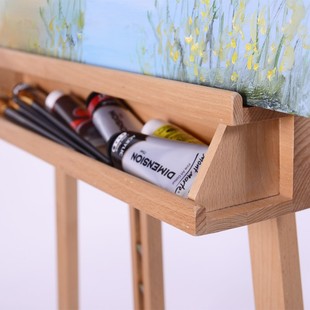 蒙玛特实木画架升降式榉木油画架木质素描木制展架画板架前倾画架