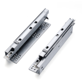 三节隐藏式 阻尼滑轨全拉出托底缓冲导轨橱柜内藏自吸抽屉轨道8寸