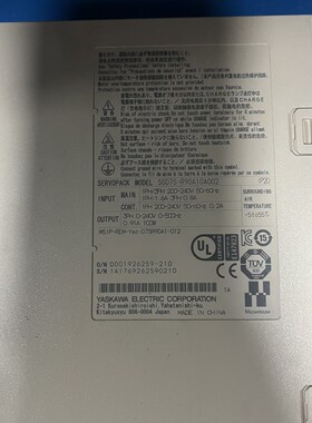 安川7系 SGD7S-R90A10A002,100W伺服驱动器 功能包好 成色漂亮