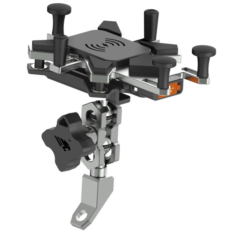 S1机车手机导航防震支架铝合金防水减震无线 线充电电动车机车罗