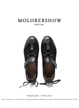 MOLORERSHOW【好搭】复古风玛丽珍鞋女蝴蝶结低跟单鞋黑色圆头鞋