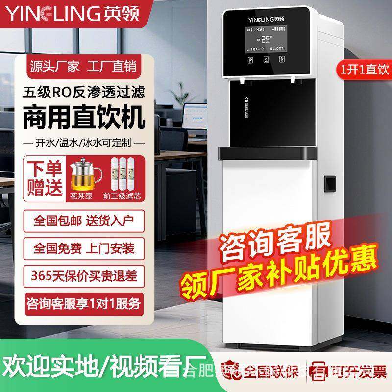 直饮水机商用RO反渗透过滤饮水机净水器加热一体机立式直饮机