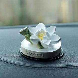 饰扩香石摆件香水莲蓬花香氛 荷花汽车中控台摆件车载香薰内饰品装