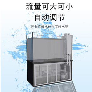 鱼缸虹吸底滤系统管件不打孔改底滤缸虹吸管底滤上滤改底滤过滤器