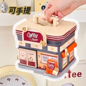 可爱房子存钱罐复古创意儿童学生储蓄罐带锁钱箱送女孩生日礼物男