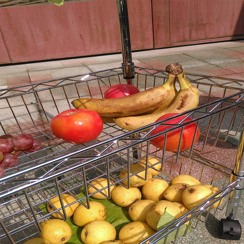 厨房置物架落地多层零食收纳架家用多功能放蔬菜篮子整理架小推车