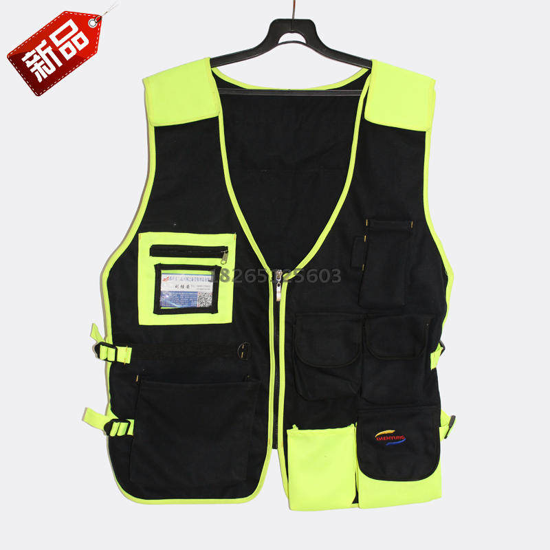 工具包马甲优质加厚帆布背心多功能工作服维修电工包18个兜包邮