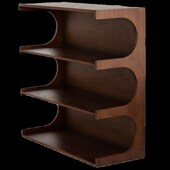 润家家居中古置物架落地陈列柜靠墙书架两用茶几边柜客厅卧室层架