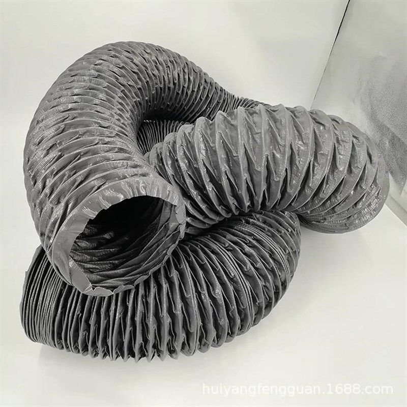 耐高温110度伸缩风管灰色尼龙布加厚通风排风软管大口径阻燃 包邮