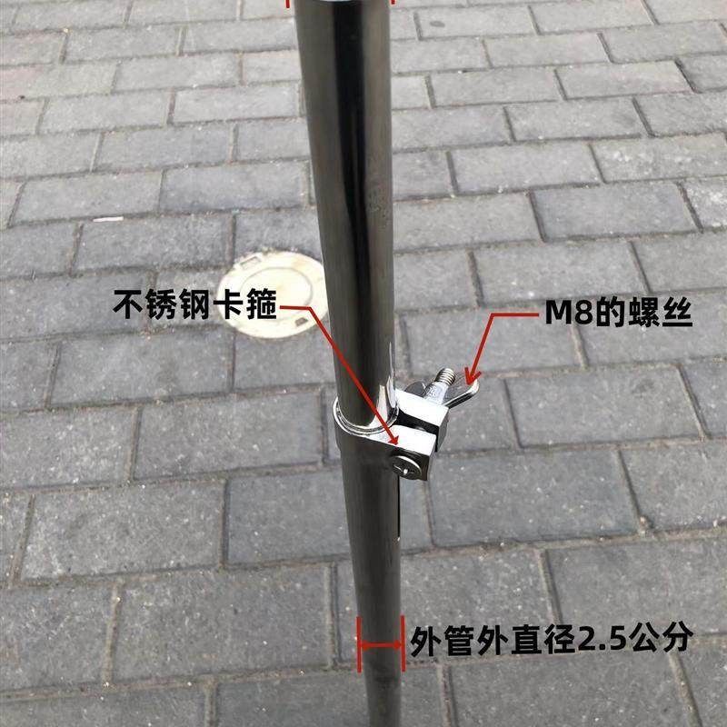 不锈钢304圆型伸缩管套管25卡扣式收紧