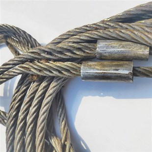 插编在压制钢丝绳起重吊索具压制钢索绳套拖车 12 14 16 18 20mm