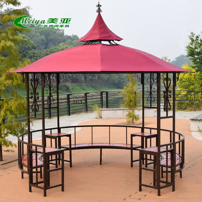 白宫堡蒙古包农家乐罗马篷欧式铁艺凉亭烧烤亭户外遮阳棚庭院凉亭