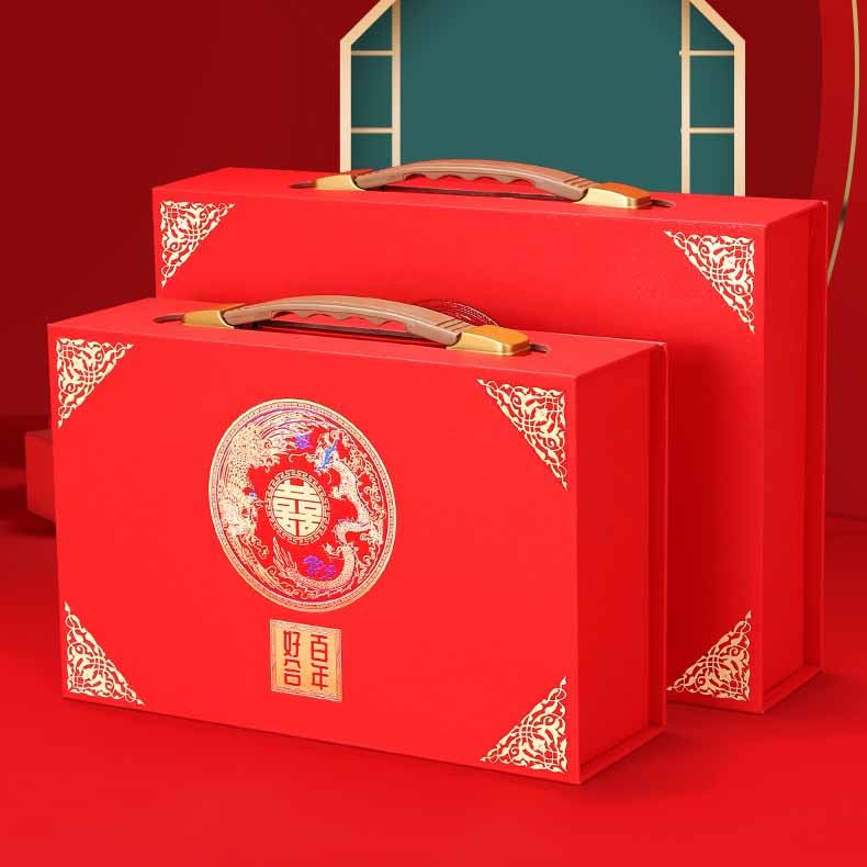 礼金盒聘金盒提亲聘礼万元钱盒子箱子装3万6万10万20万订婚彩礼盒