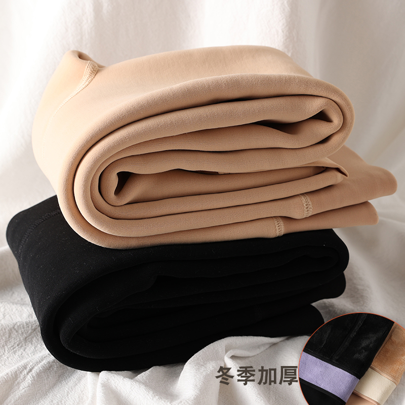 儿童肉色裤袜冬季加绒加厚女童肤色内搭裤踩脚一体女孩光腿神器