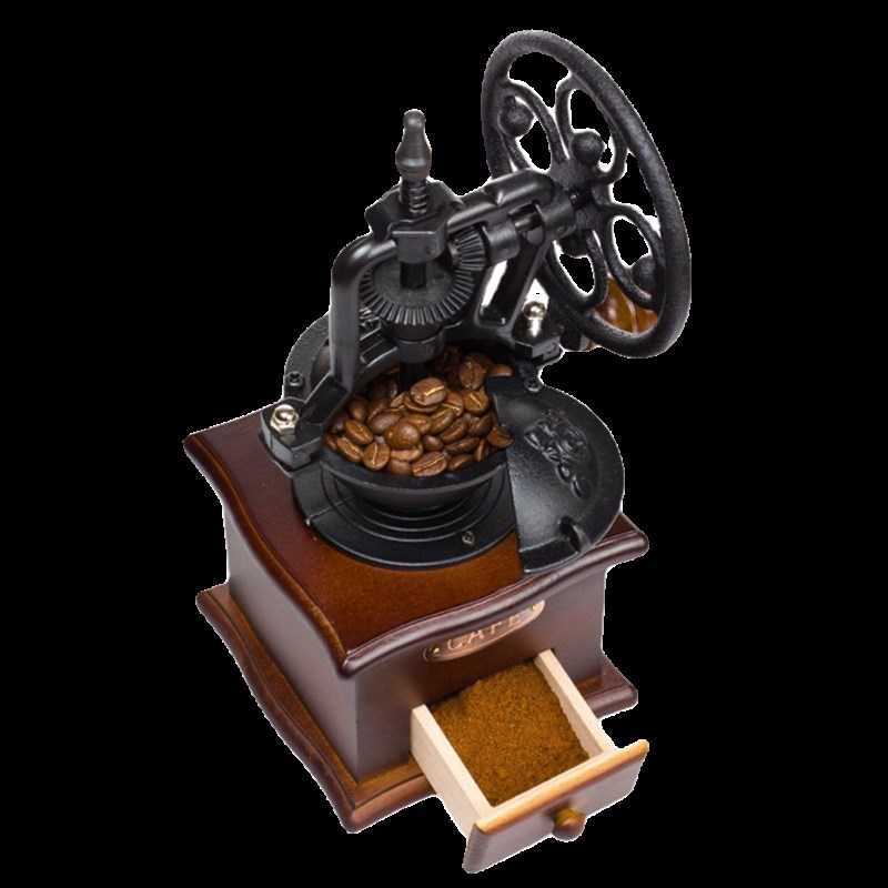 复古手摇磨豆机家用咖啡豆研磨机手动咖啡机磨粉器冲咖啡壶器具