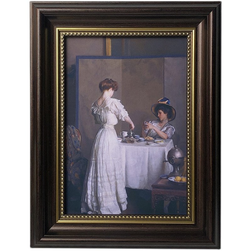 法式人物复古油画下午茶卧室古典装饰画挂画书桌床头柜桌面摆件,家居饰品,油画,淘宝优惠券,粉丝福利购,淘宝优惠卷