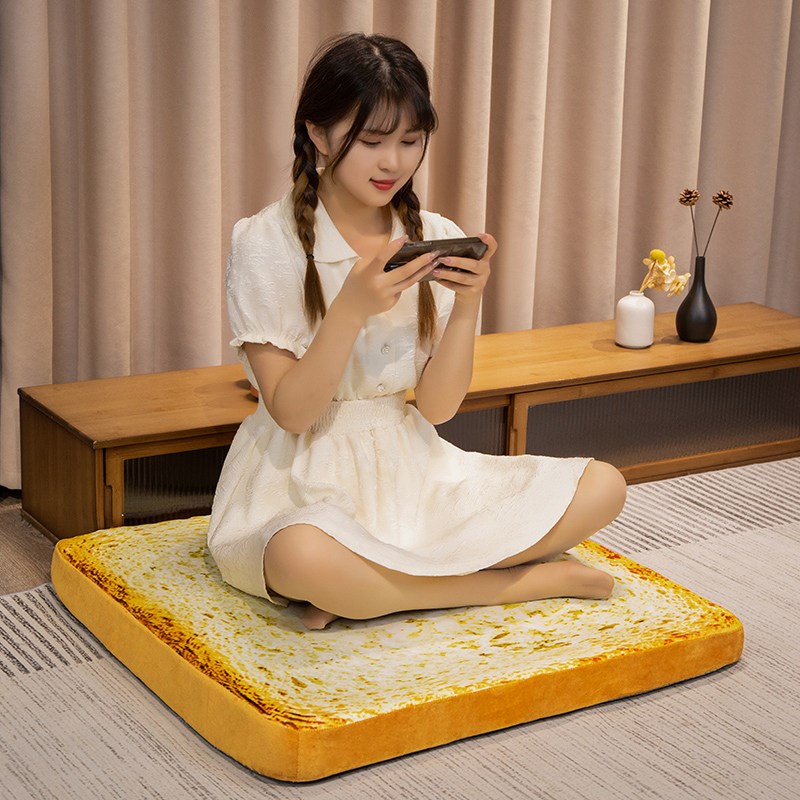 可爱卡通吐司面包坐垫椅垫靠垫办公室软座垫屁垫生日礼物沙发靠枕