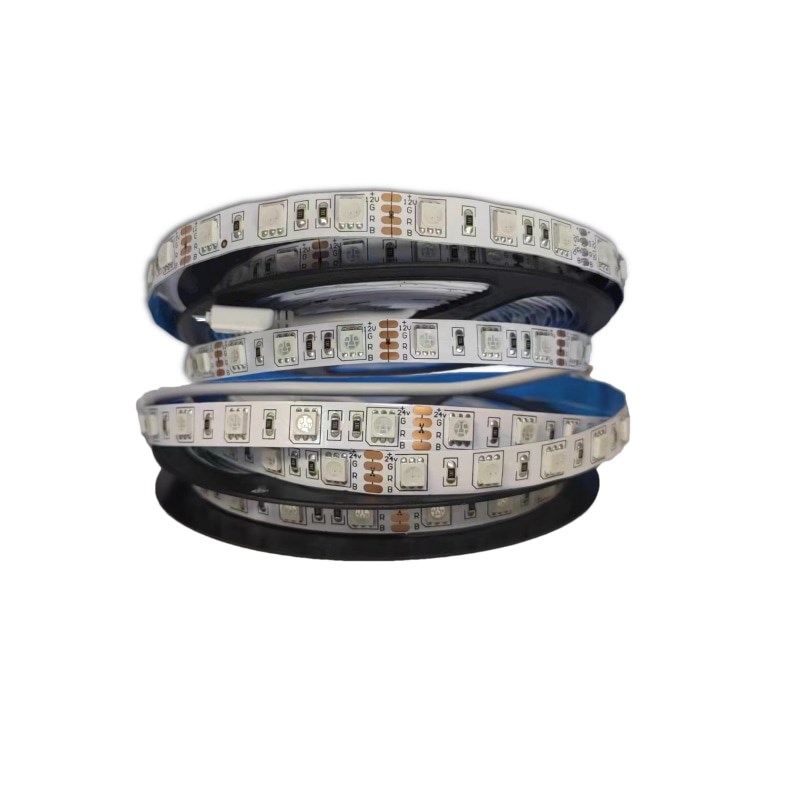 12V24V5050高亮60珠红绿黄LED灯带RGY彩色警示设备机床信号软灯条