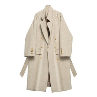 黑色毛呢外套女秋冬季加绒保暖高级感中长款小个子呢大风衣外套