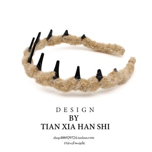 韩国儿童毛线针织发箍带齿轮防滑头箍女童公主刘海碎发简约头饰潮