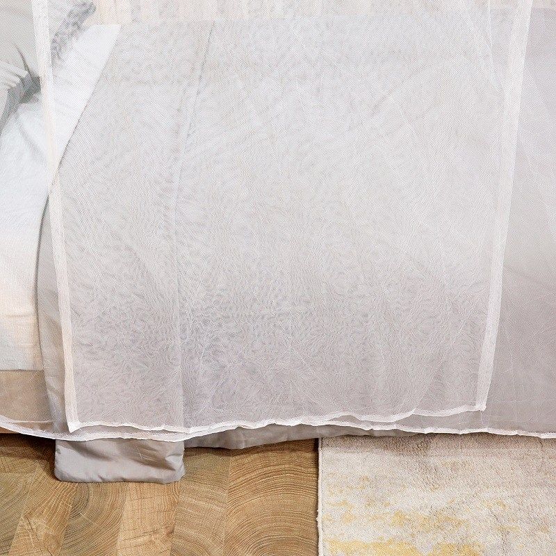 农村老式架子床老式木床蚊帐可穿杆绑带加密1米5挂式四角蚊帐单买