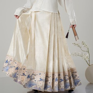 南山集【翠盖佳人】纱料明制马面裙4.5米摆5对褶微梯平价轻薄款