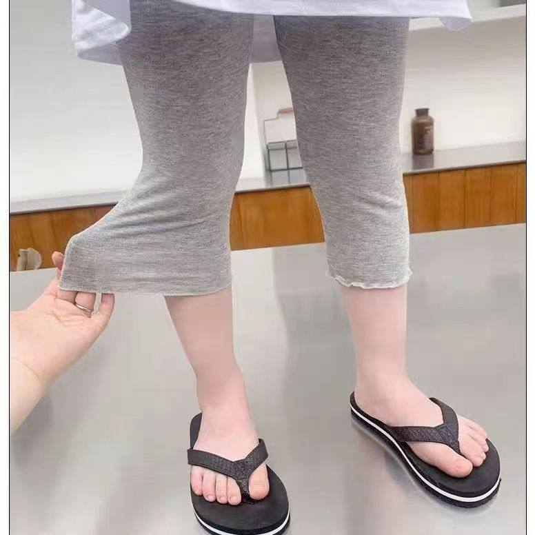 七分裤宝宝裤子夏季薄款弹力夏款打底裤女童打底裤修身外穿a类