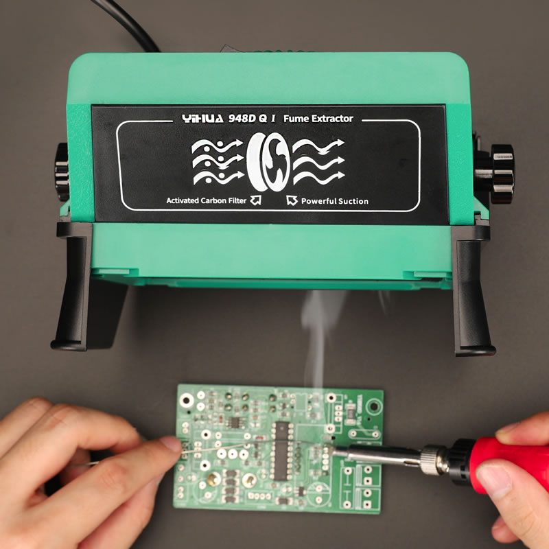 谊华948DQ焊锡吸烟仪电烙铁吸烟机烟雾净化器排烟风扇焊接吸烟