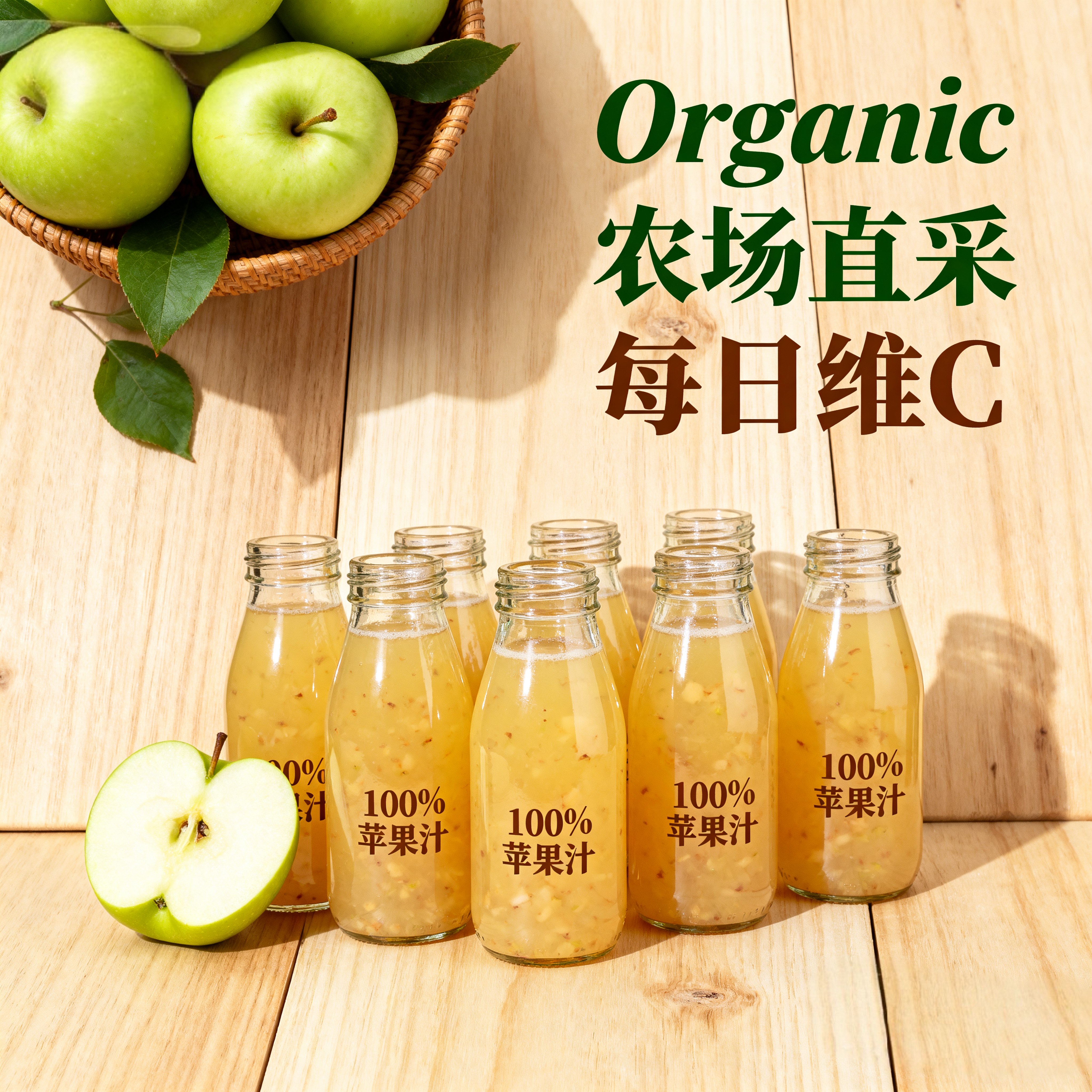 【漏液包赔】正品NFC100%苹果汁220ml*10瓶整箱非浓缩还原果0添加