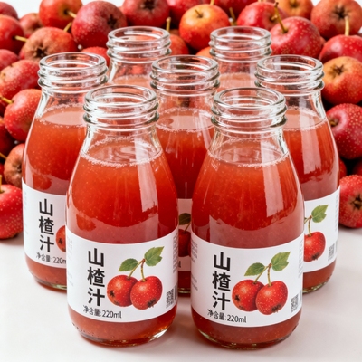 【年货送礼】山楂汁220ml*20瓶酸甜开胃果味饮料聚餐年货整箱热销