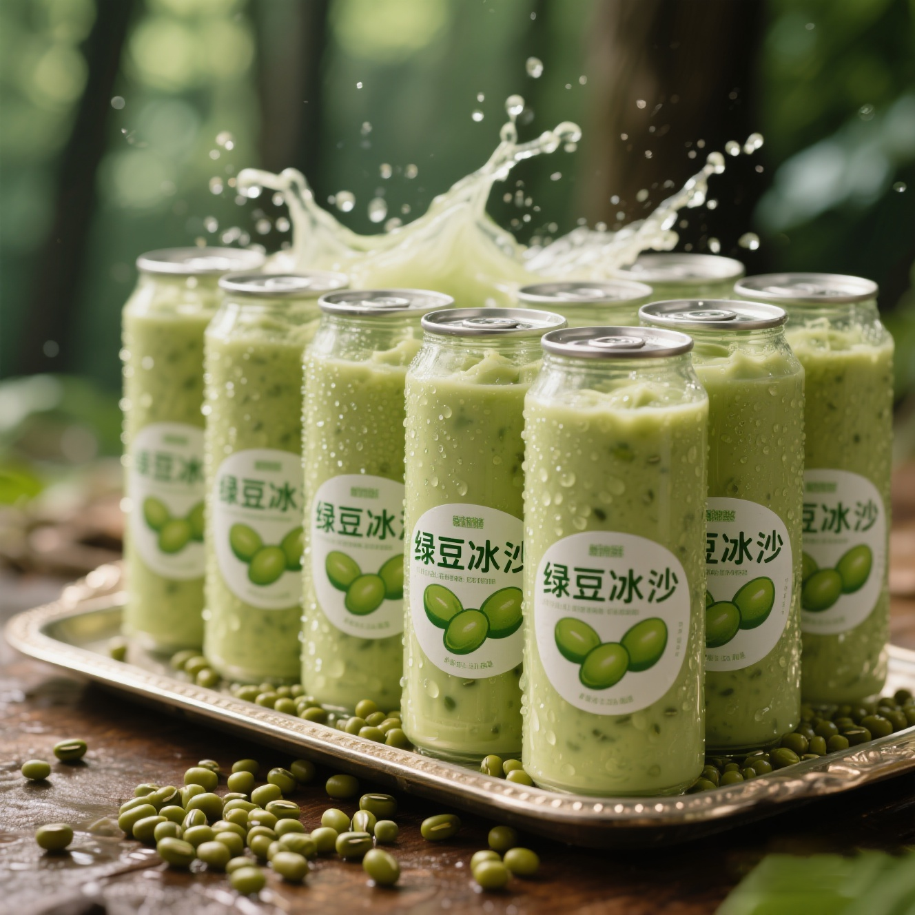 【220ML*10瓶】网红绿豆冰沙风味饮料解暑解腻健康绿豆汤整箱批发