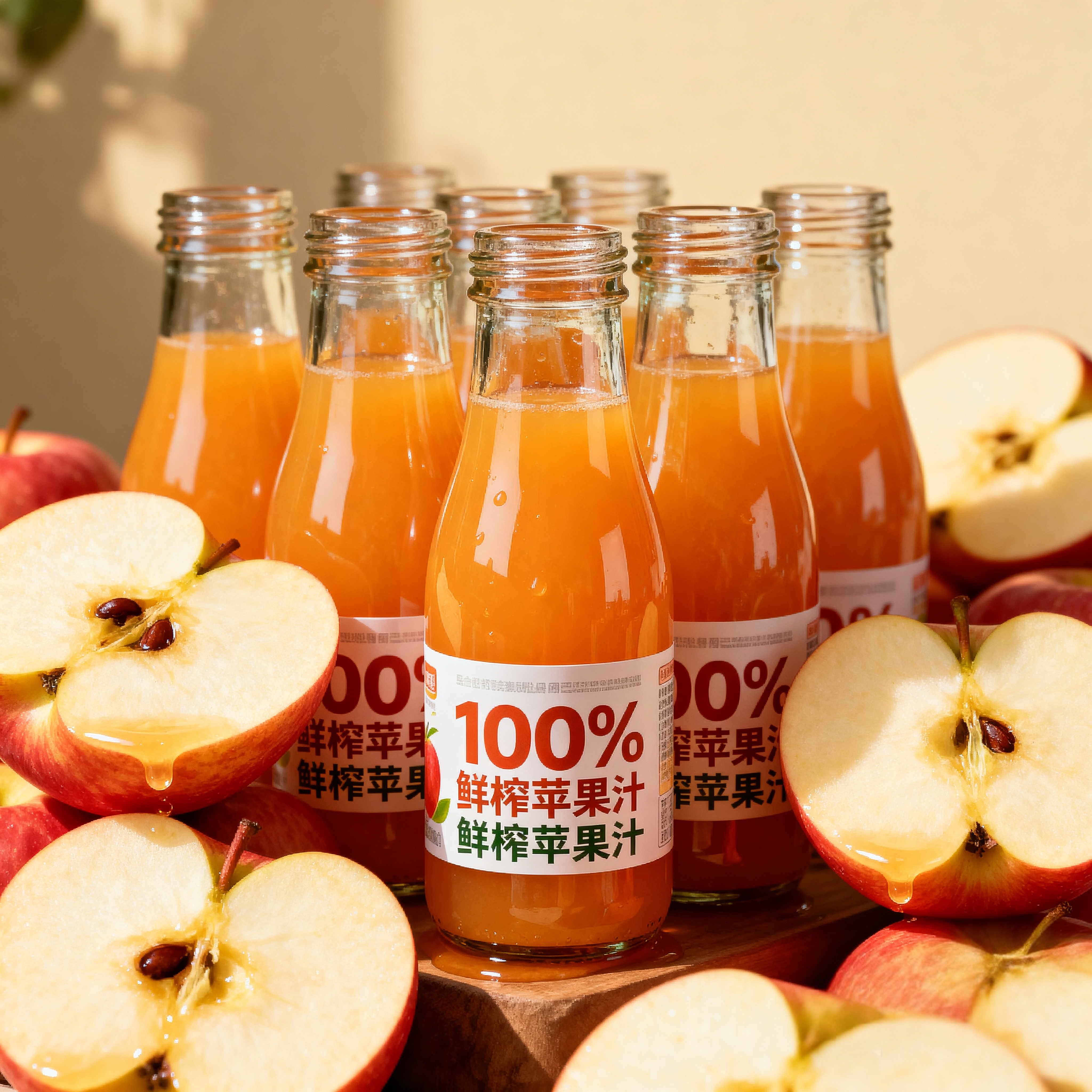 【山坶同款品质】NFC100%苹果汁0添加鲜榨苹果汁礼箱发货官方正品
