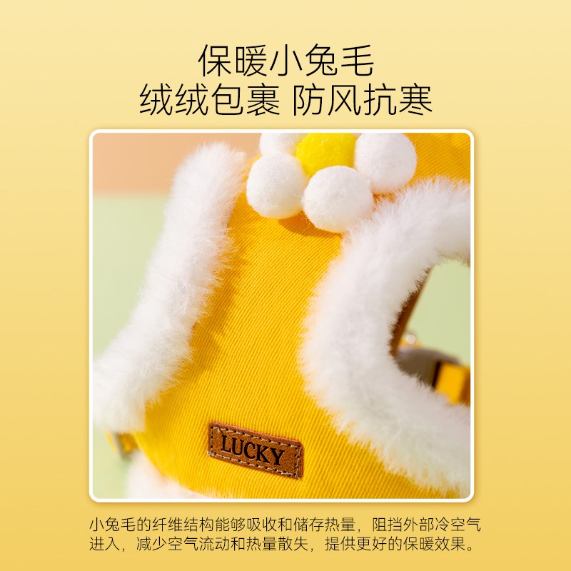 小狗狗牵引绳背心式小型幼犬泰迪比熊博美网红胸背带狗链子遛狗绳