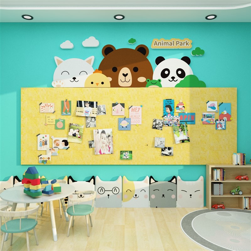 幼儿园环创主题成品文化墙面作展示毛毡板托管班教室走廊布置墙贴