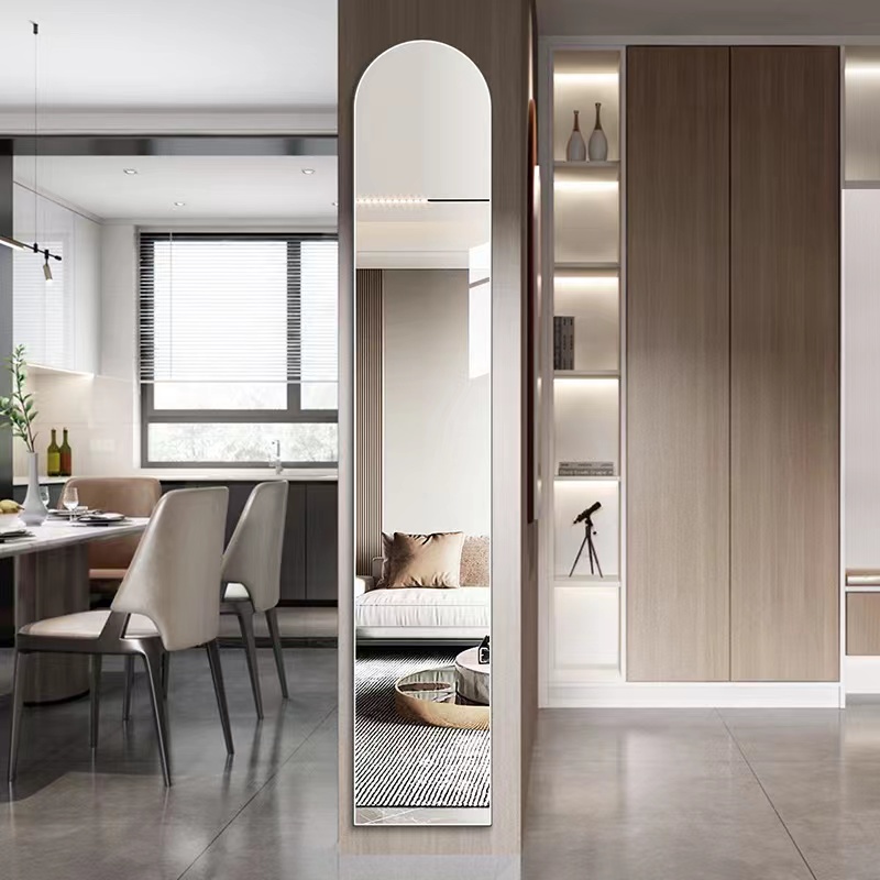 超窄穿衣镜卧室客厅玄关全身镜子壁挂粘贴墙小户型家用试衣镜